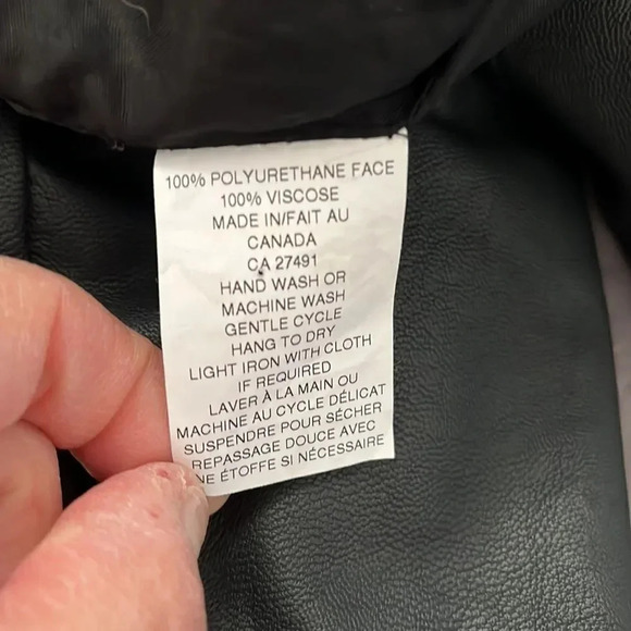 BRIAN BAILEY Faux Leather Dress Shacket Lined with Tie Belt, Size M - Picture 8 of 8